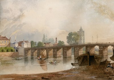 Old Battersea Bridge by John Varley